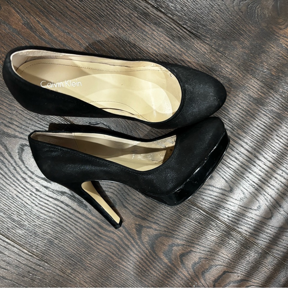 Calvin Klein Black Platform Heels